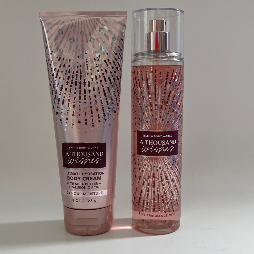 Bath & Body Works  A Thousand Wishes Scent Body Cream & Fine Mist Set